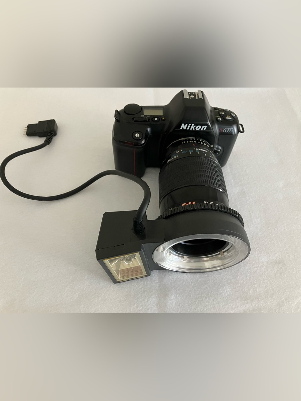 Nikon N6000 with Lester A. Dine Lens and Flash with Case